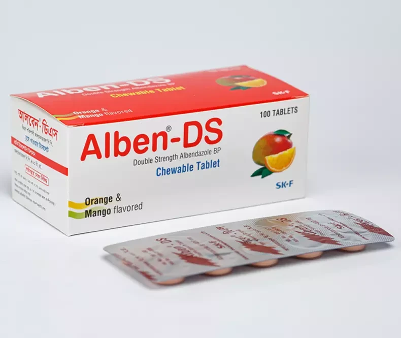 Pack Image: Alben-DS 400 mg Chewable Tablet (10 x 10)
