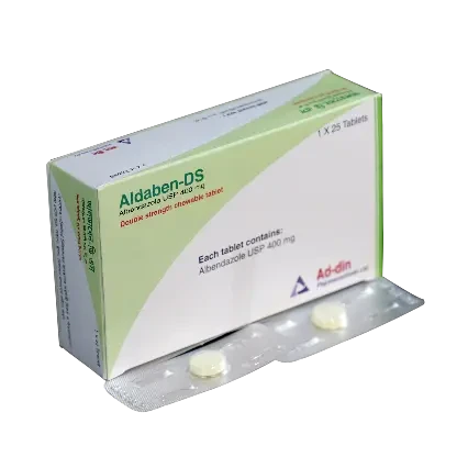 Pack Image: Aldaben-DS 400 mg Chewable Tablet (25 x 1)