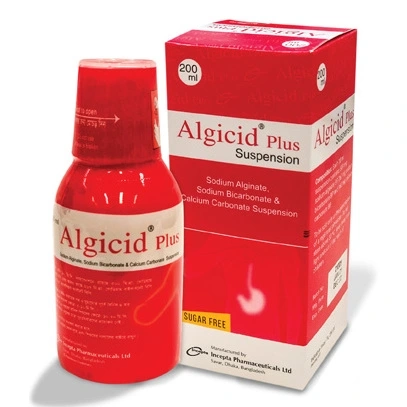 Pack Image: Algicid Plus (500 mg Suspension (200 ml bottle)