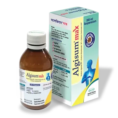 Pack Image: Algisum Max (500 mg Suspension (200 ml bottle)