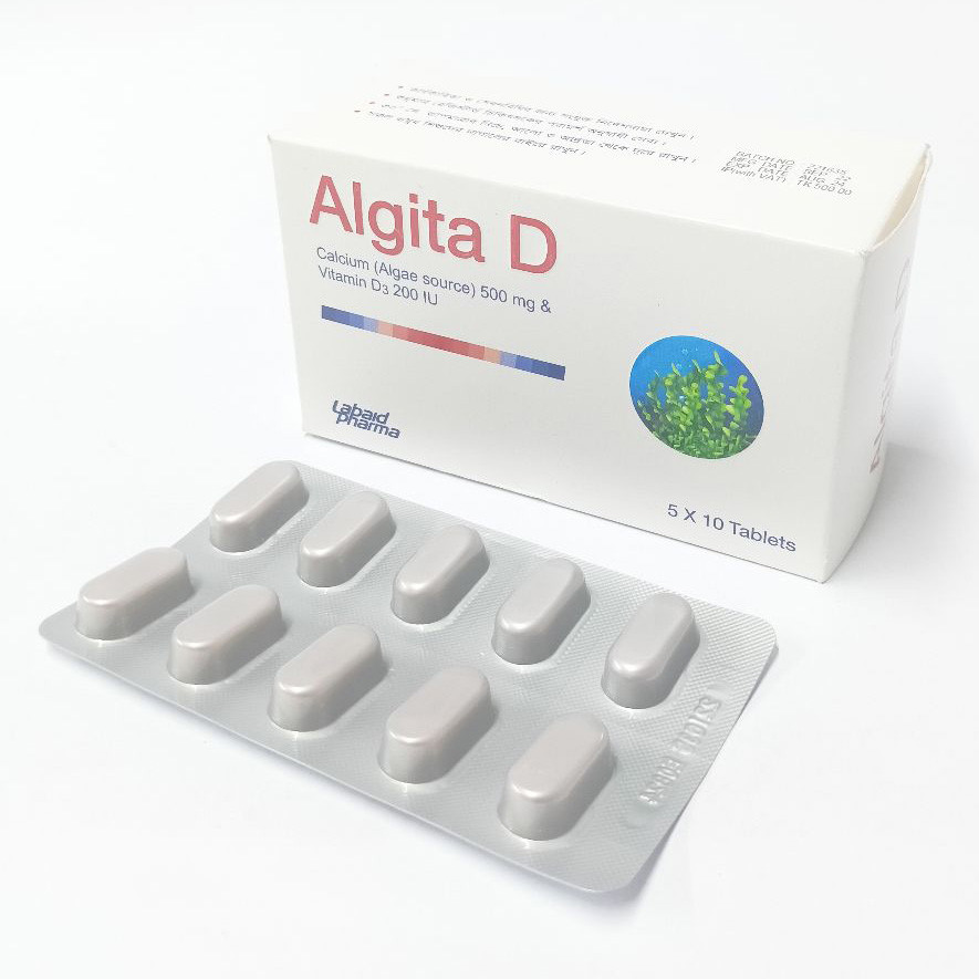 Pack Image: Algita D 500 mg Tablet (5 x 10)