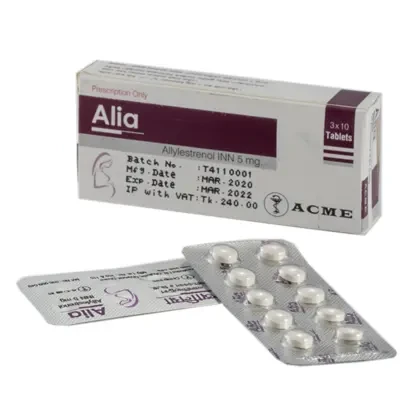 Pack Image: Alia 5 mg Tablet (3 x 10)