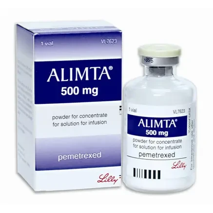 Pack Image: Alimta 500 mg Injection (500 mg vial)