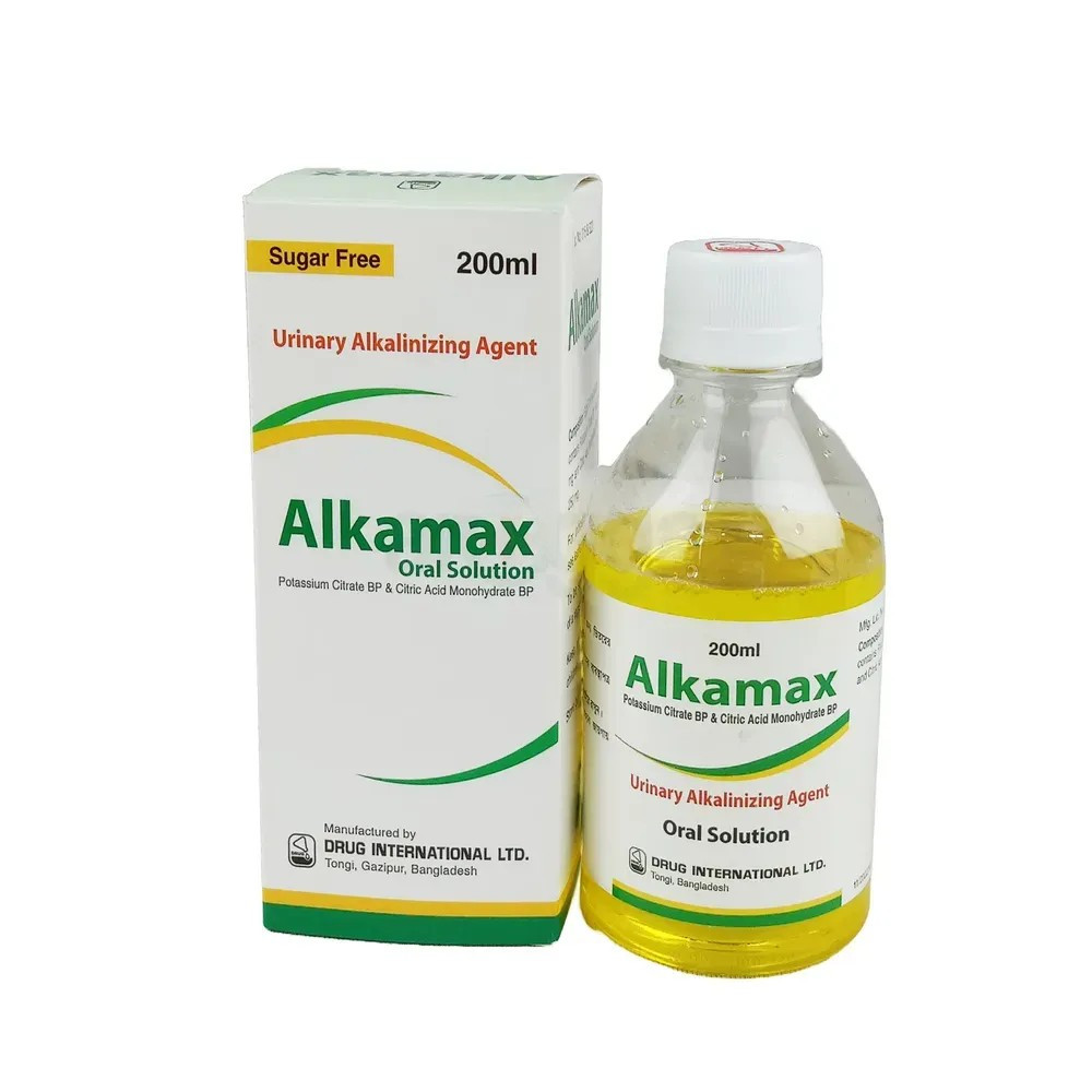 Pack Image: Alkamax (1500 mg Oral Solution (200 ml bottle)