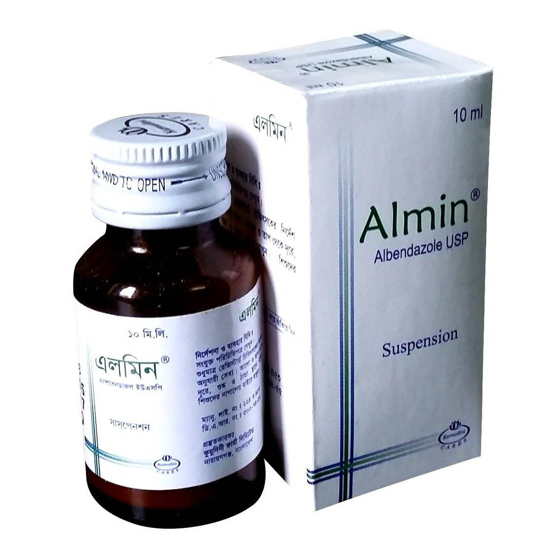 Pack Image: Almin 200 mg Suspension (10 ml bottle)