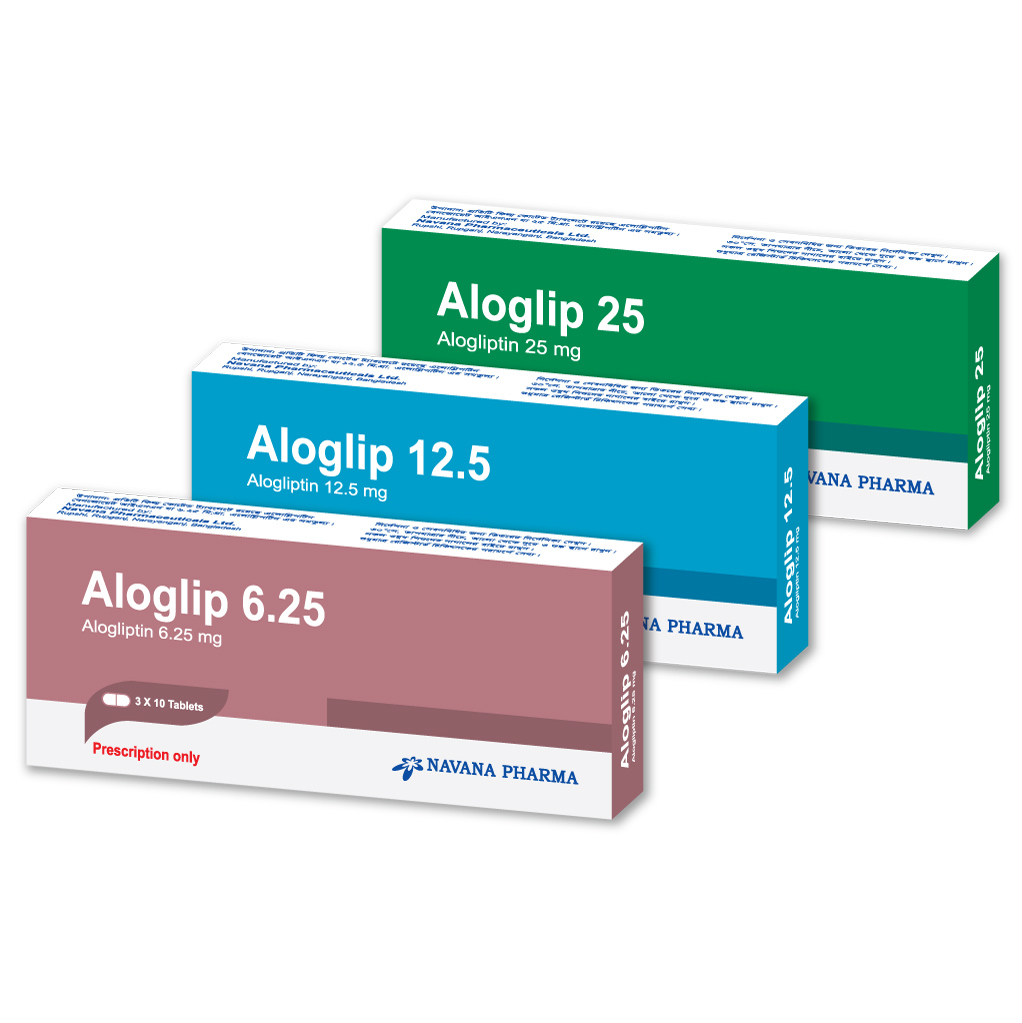 Pack Image: Aloglip 6.25 mg Tablet (3 x 10)