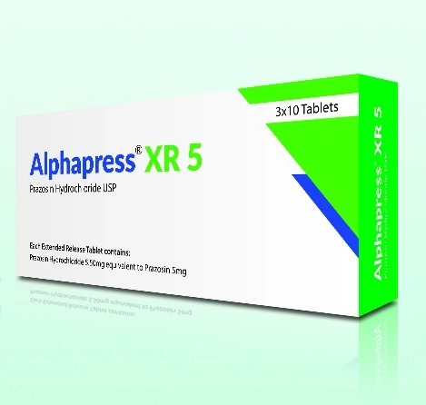 Pack Image: Alphapress XR 5 mg Tablet (3 x 10)