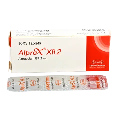 Pack Image: Alprax XR 2 mg Tablet (3 x 10)