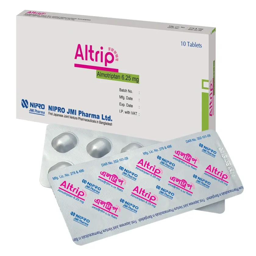 Pack Image: Altrip 6.25 mg Tablet (1 x 10)
