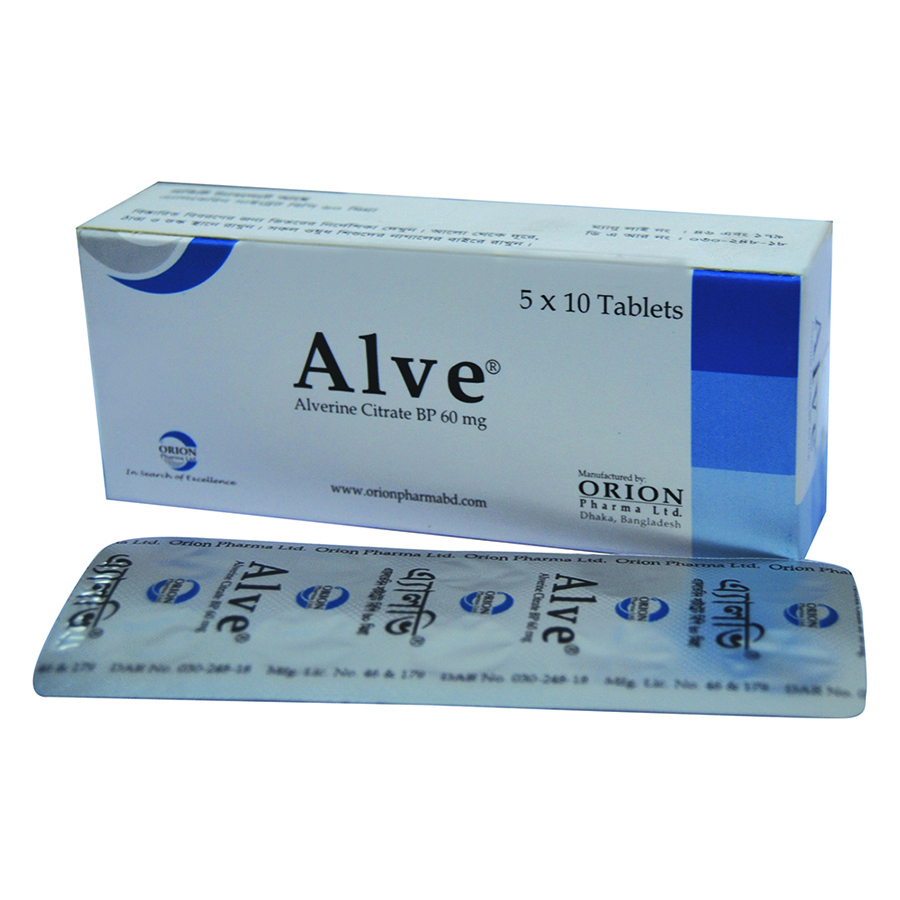 Pack Image: Alve 60 mg Tablet (5 x 10)
