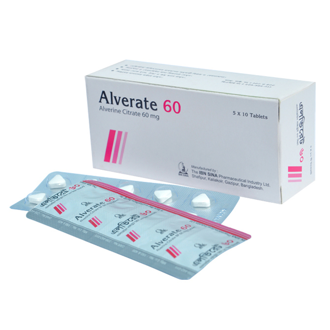 Pack Image: Alverate 60 mg Tablet (5 x 10)