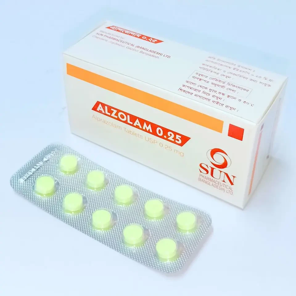 Pack Image: Alzolam 0.25 mg Tablet (10 x 10)