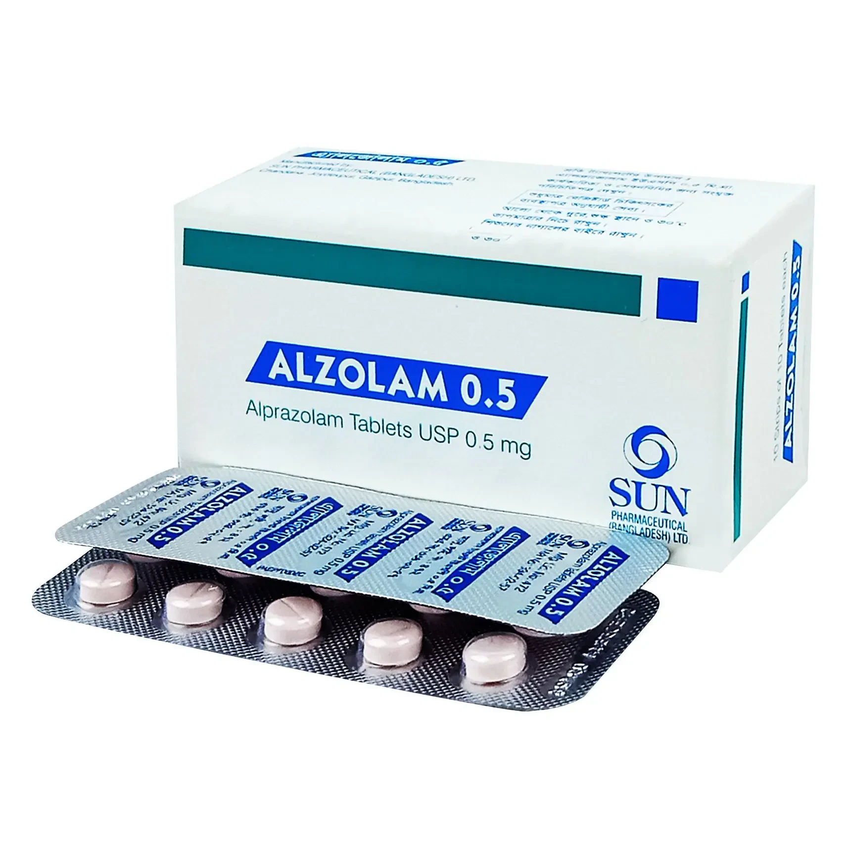 Pack Image: Alzolam 0.5 mg Tablet (10 x 10)
