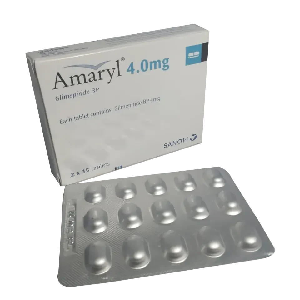 Pack Image: Amaryl 4 mg Tablet (2 x 15)