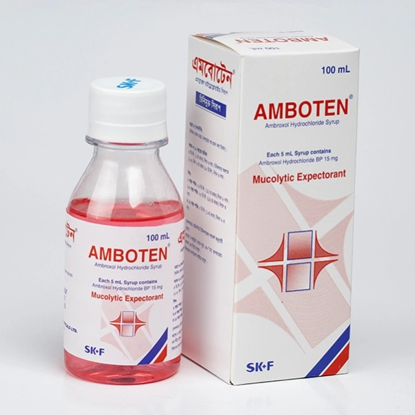 Pack Image: Amboten 15 mg Syrup (100 ml bottle)
