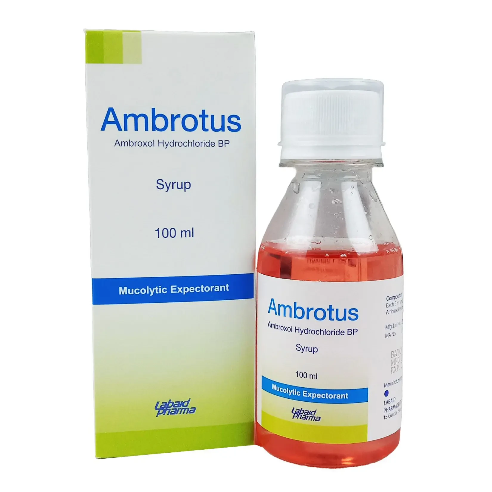 Pack Image: Ambrotus 15 mg Syrup (100 ml bottle)