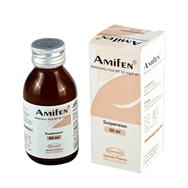 Pack Image: Amifen 50 mg Suspension (60 ml bottle)