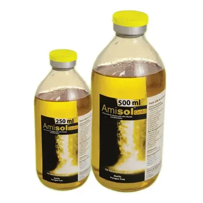 Pack Image: Amisol Gold 7% 10% Injection (500 ml bottle)