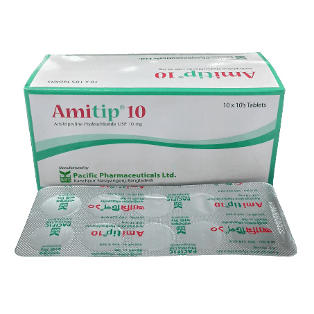 Pack Image: Amitip 10 mg Tablet (10 x 10)