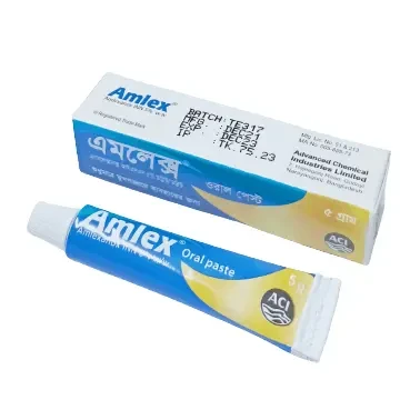 Pack Image: Amlex 5% Oral Paste (5 gm tube)