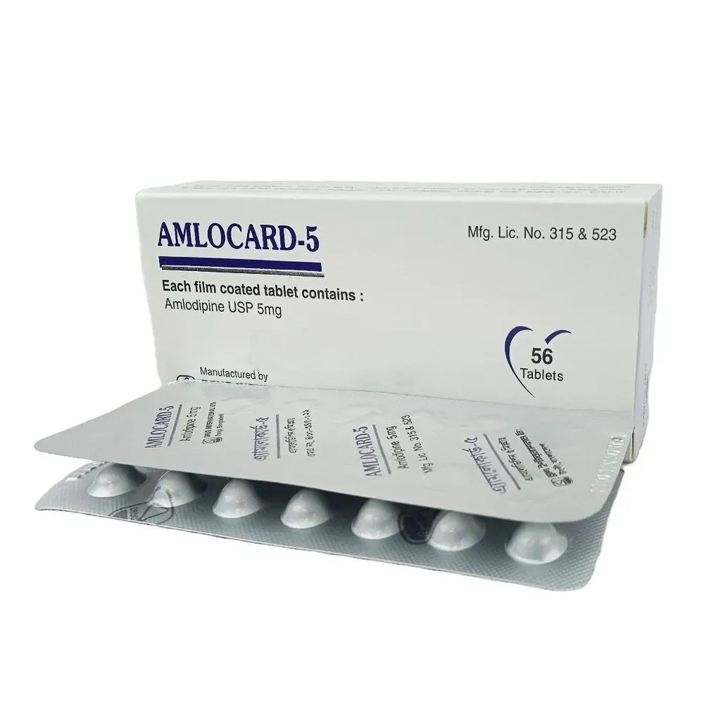 Pack Image: Amlocard 5 mg Tablet (4 x 14)