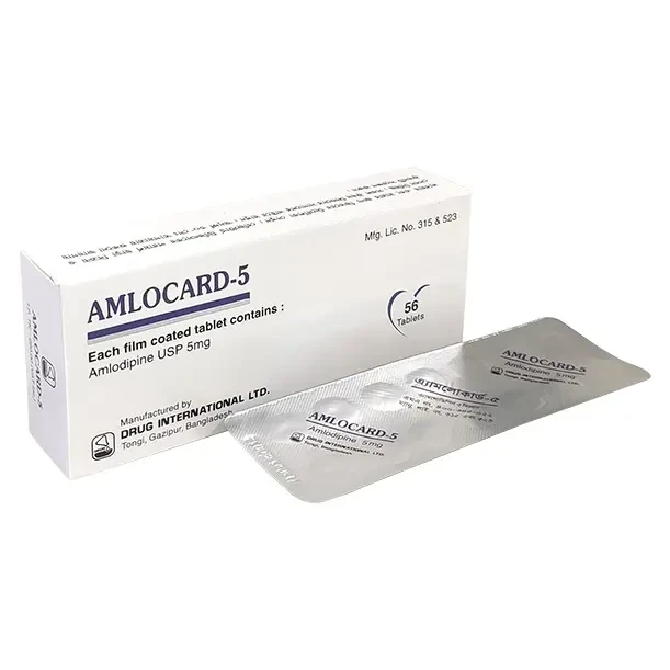 Pack Image: Amlocard 5 mg Tablet (4 x 14)