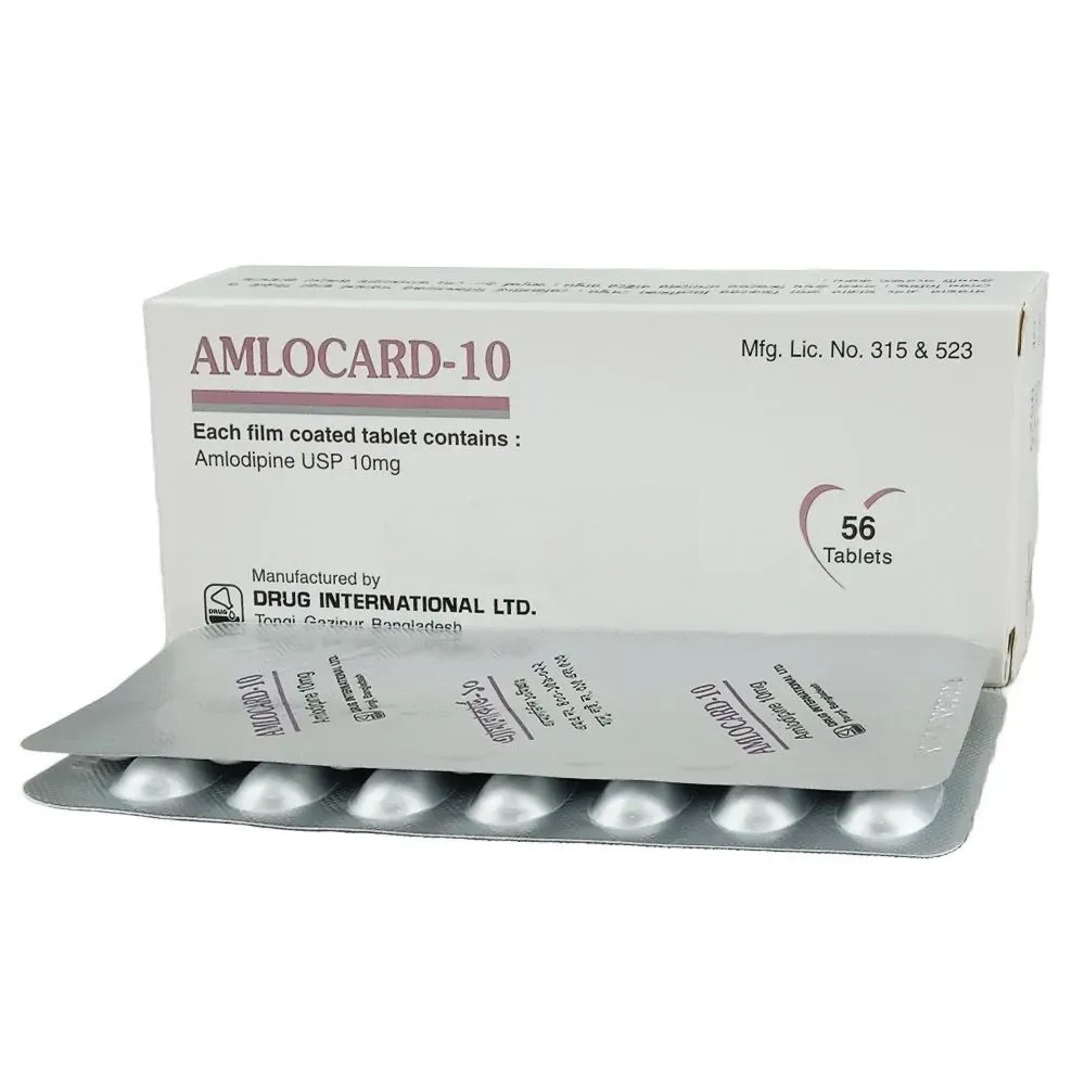 Pack Image: Amlocard 10 mg Tablet (4 x 14)