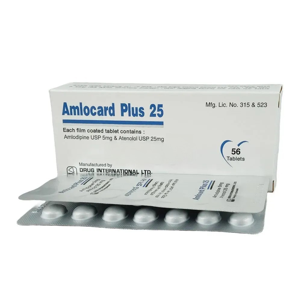 Pack Image: Amlocard Plus 5 mg Tablet (4 x 14)