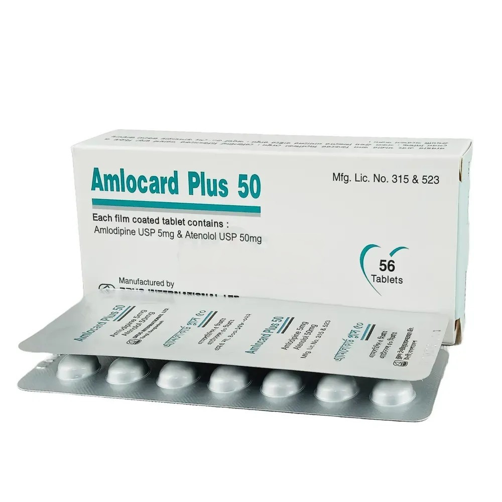 Pack Image: Amlocard Plus 5 mg Tablet (4 x 14)