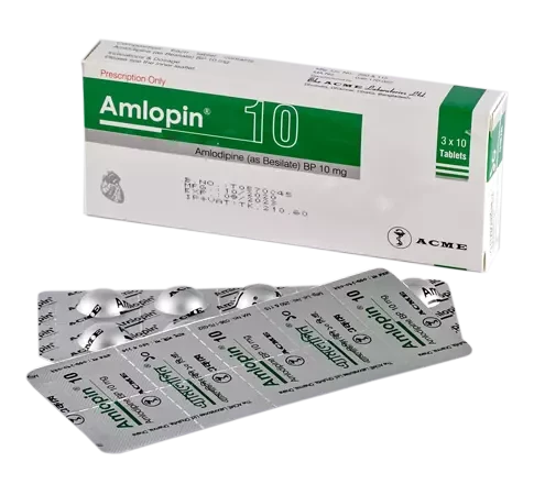 Pack Image: Amlopin 10 mg Tablet (3 x 10)