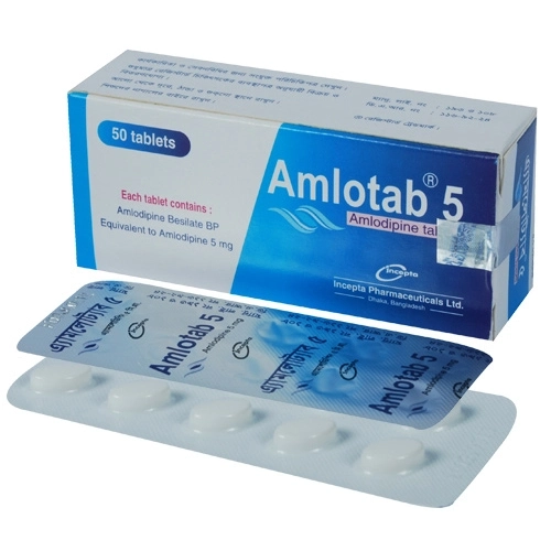 Pack Image: Amlotab 5 mg Tablet (5 x 10)
