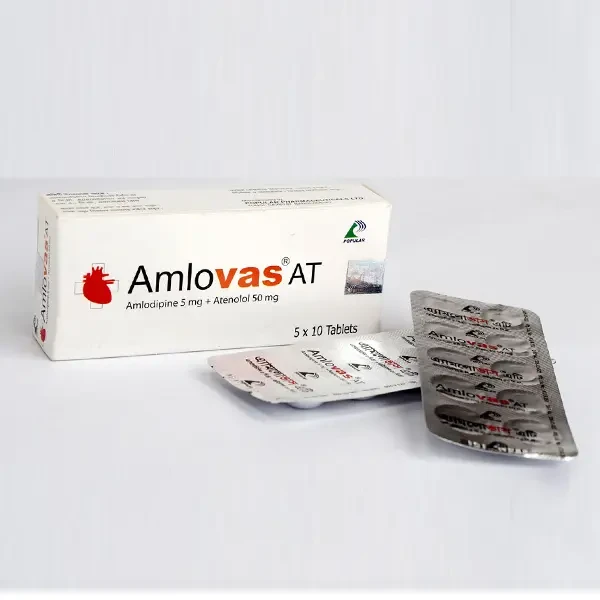 Pack Image: Amlovas AT 5 mg Tablet (5 x 10)