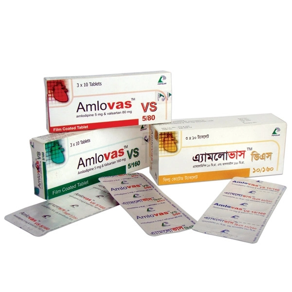 Pack Image: Amlovas VS 5 mg Tablet (3 x 10)
