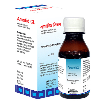 Pack Image: Amotid CL (125 mg Suspension (100 ml bottle)