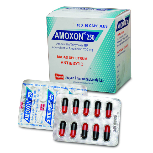 Pack Image: Amoxon 250 mg Capsule (10 x 10)