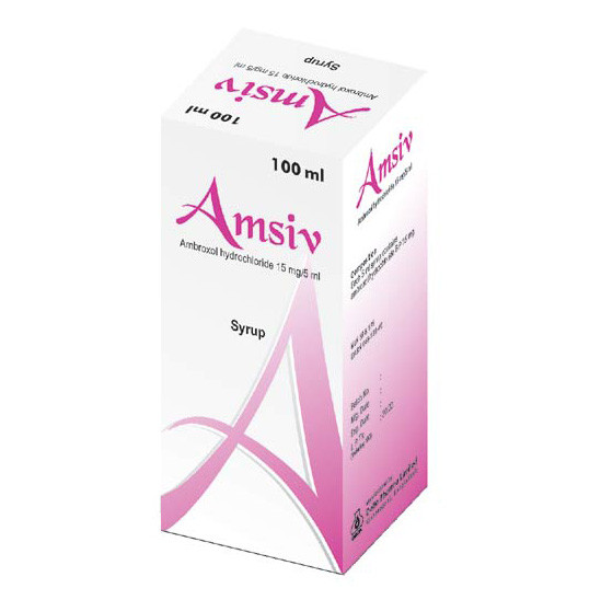 Pack Image: Amsiv 15 mg Syrup (100 ml bottle)
