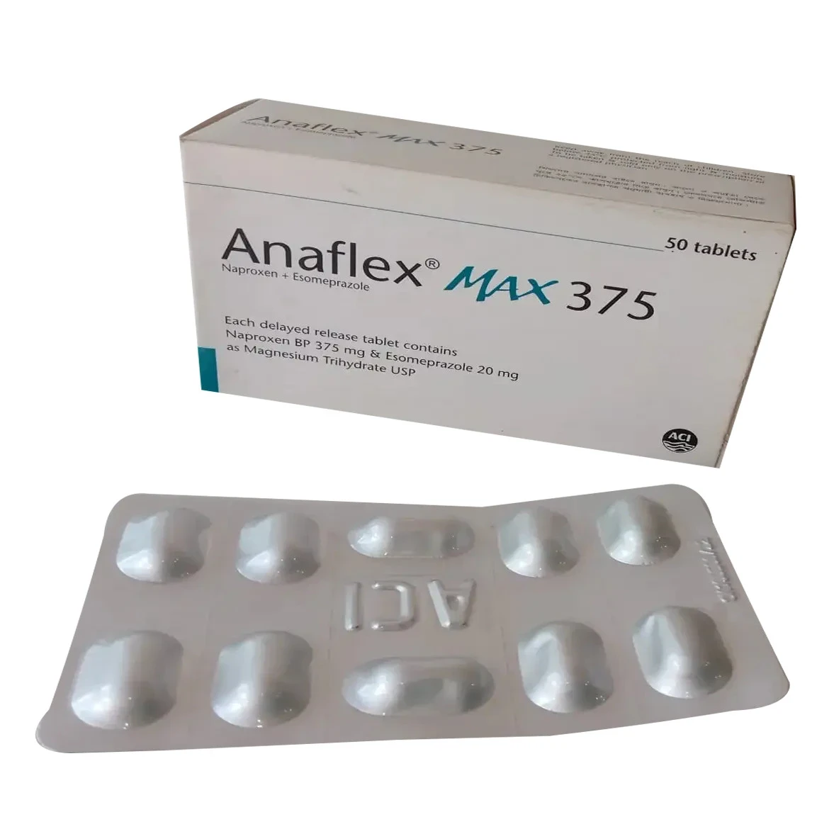 Pack Image: Anaflex Max 375 mg Tablet (5 x 10)