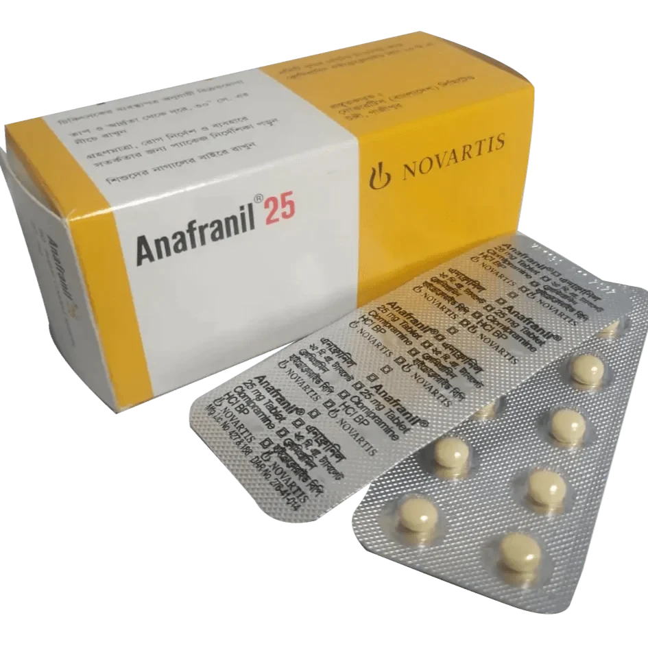 Pack Image: Anafranil 25 mg Tablet (5 x 10)