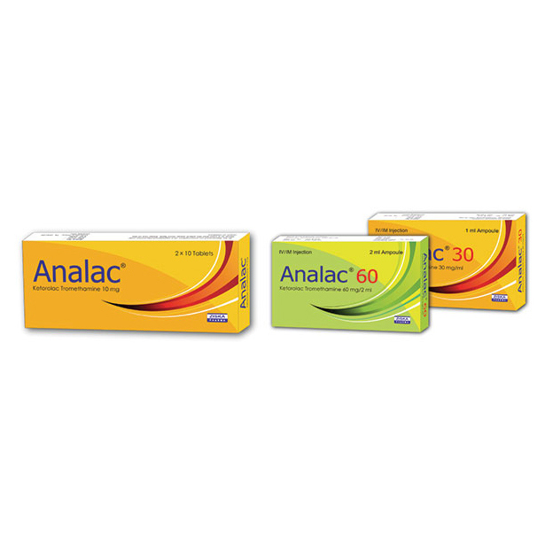 Pack Image: Analac 30 mg Injection (1 ml ampoule)
