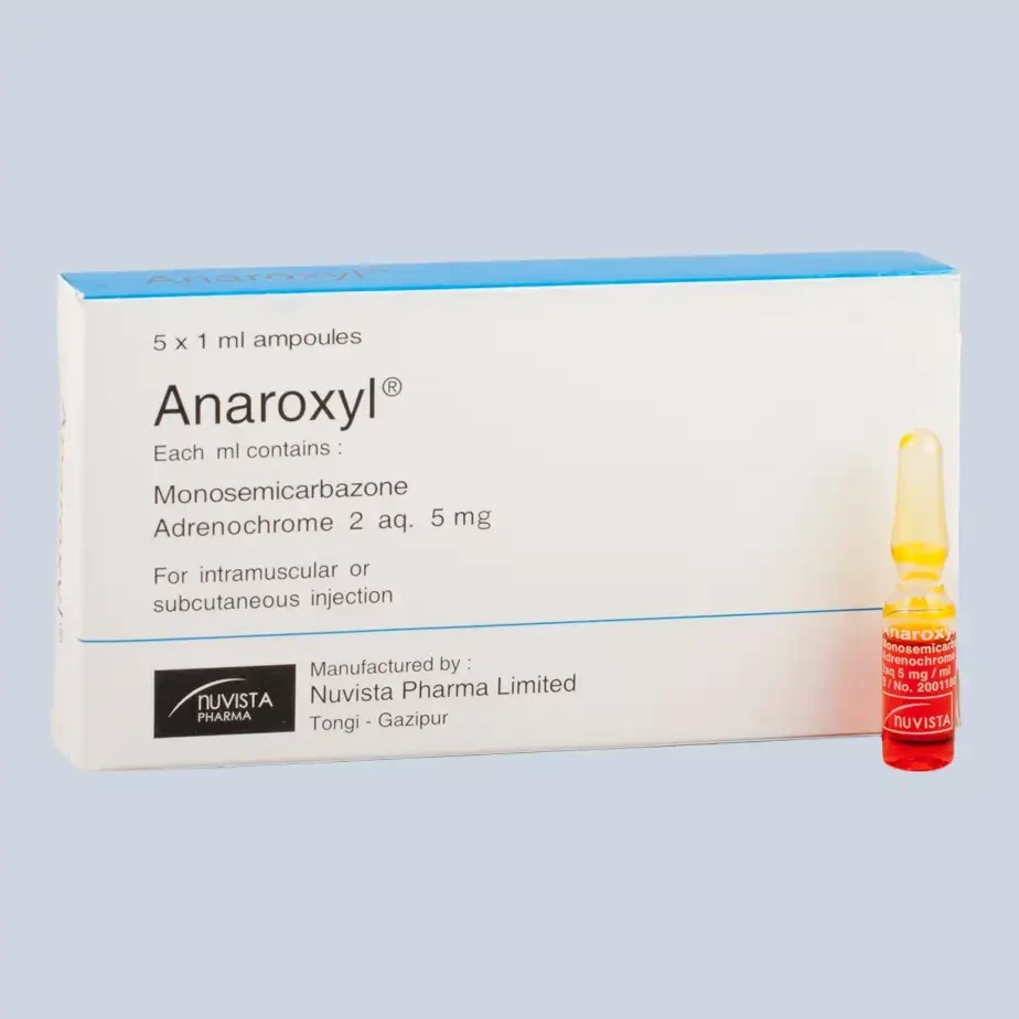 Pack Image: Anaroxyl 5 mg Injection (1 ml ampoule)