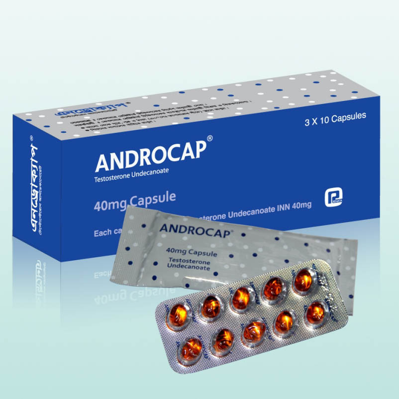 Pack Image: Androcap 40 mg Capsule (3 x 10)