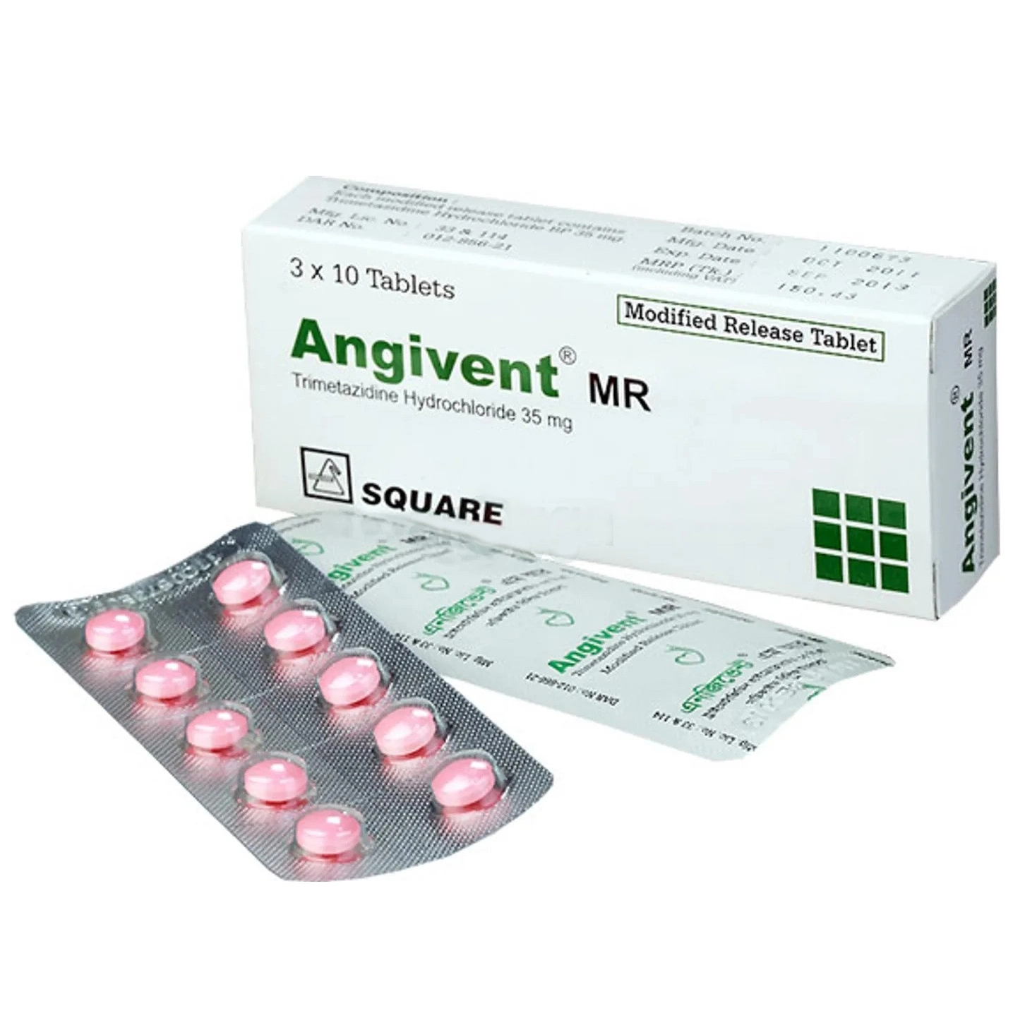 Pack Image: Angivent MR 35 mg Tablet (3 x 10)