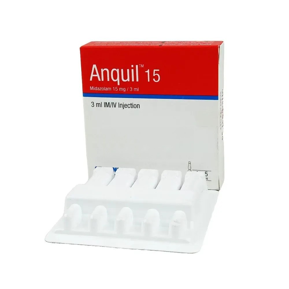 Pack Image: Anquil 15 mg Injection (3 ml ampoule)