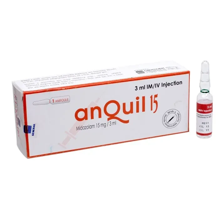 Pack Image: Anquil 15 mg Injection (3 ml ampoule)