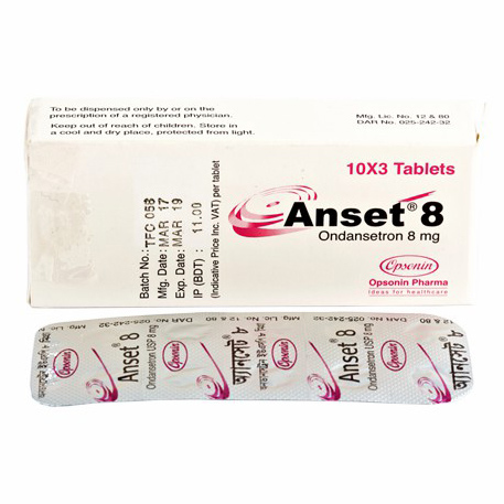 Pack Image: Anset 8 mg Tablet (3 x 14)