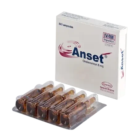 Pack Image: Anset 8 mg Injection (4 ml ampoule)