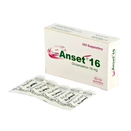 Pack Image: Anset 16 mg Suppository (2 x 5)