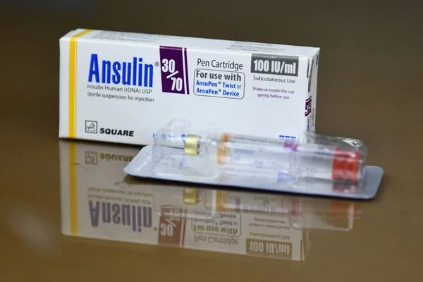 Pack Image: Ansulin 30% 70% Injection (3 ml pen cartridge)