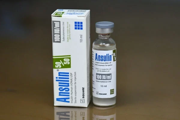 Pack Image: Ansulin 50% 50% Injection (10 ml vial)