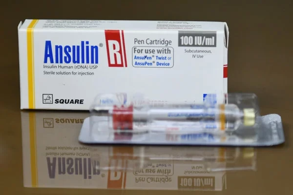 Pack Image: Ansulin R 100 IU Injection (3 ml cartridge)